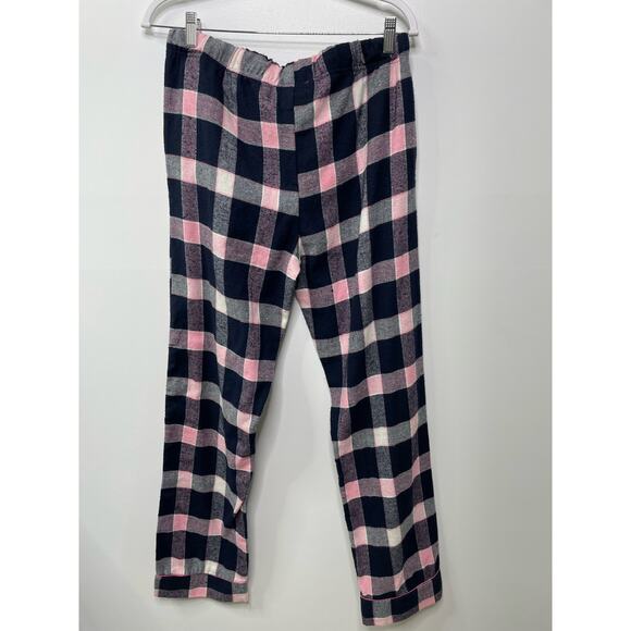 Lot 2 Bottoms Out Gal Pull On Drawstring Waist Flannel Sleep Pants Plaid Women L - Picture 6 of 16
